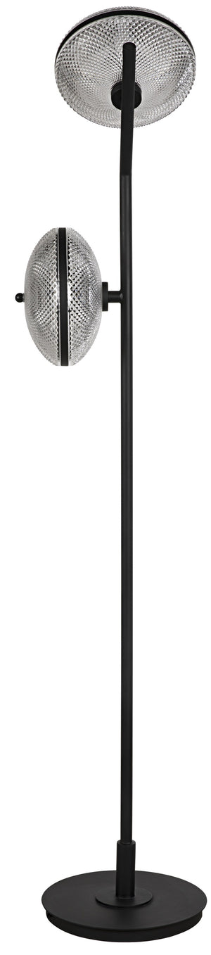 Gibson Floor Lamp, Black Steel