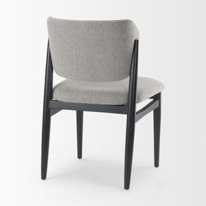 Cline  20.9L x 23.0W x 31.9H Gray Fabric W/Black Wood Dining Chair