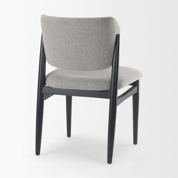 Cline  20.9L x 23.0W x 31.9H Gray Fabric W/Black Wood Dining Chair