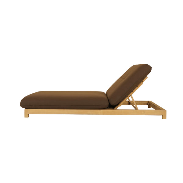 Enzo Outdoor Adjustable Lounge Chair in Brown