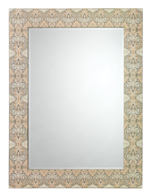Rorschach Wall Mirror, Gray and Cream Lacquer