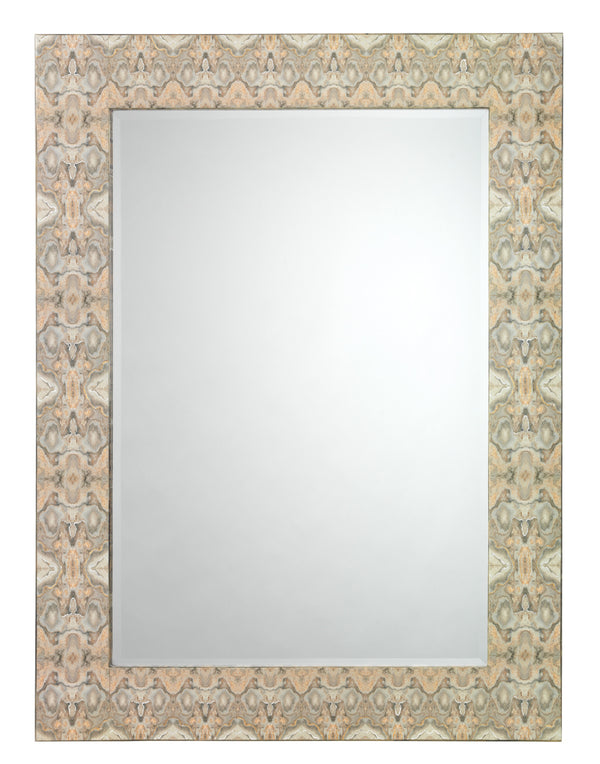 Rorschach Wall Mirror, Gray and Cream Lacquer