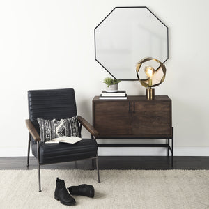 Shamir 15L x 15W Gold Geometric Metal Table Lamp