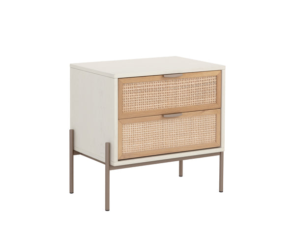 AVIDA NIGHTSTAND - CHAMPAGNE GOLD - CREAM/NATURAL