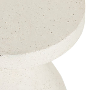 Koda Outdoor End Table In Textured White