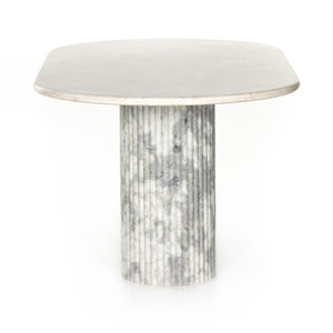 Oranda Dining Table In Polished White Marble