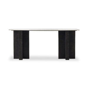 Terrell Large Console Table in Polished White