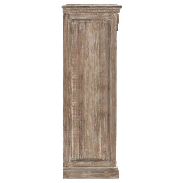 Adelaide Solid Wood 6-Drawer Chest in Natural Cream Wash