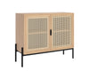 AVIDA SIDEBOARD - SMALL - BLACK - RUSTIC OAK/NATURAL