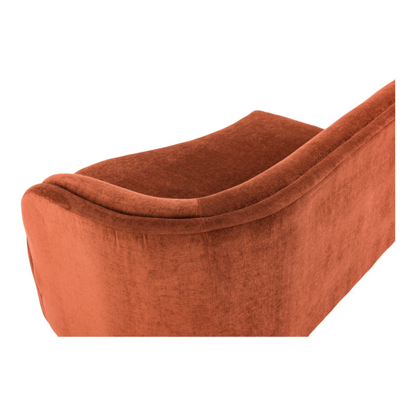 Yoon Chaise Right in Fired Rust Upholstery