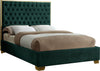 Jared Full Bed In Green Velvet