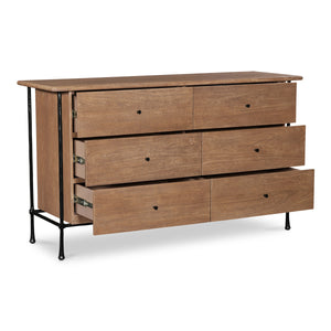 Moe's Rene 6-Drawer Dresser in Brown
