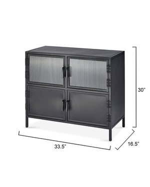  Vitrino 4 Door Iron Side Table