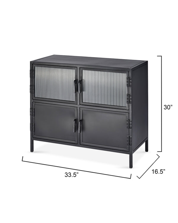  Vitrino 4 Door Iron Side Table