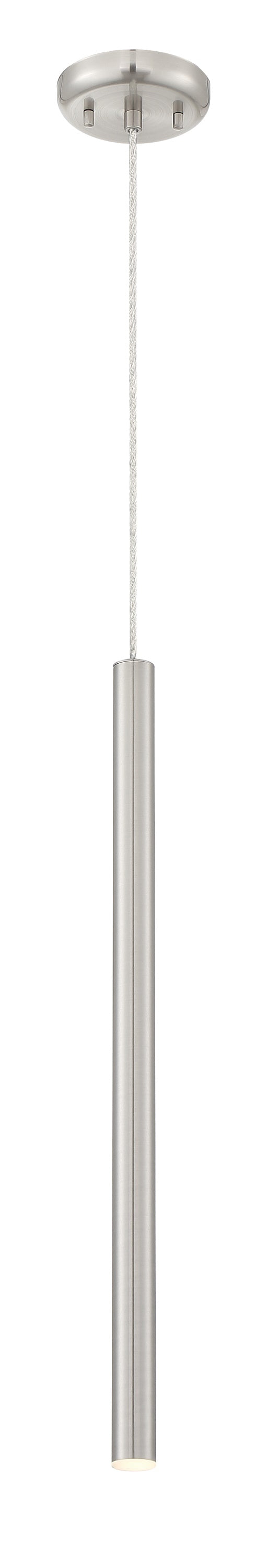 Forest 1 Light Mini Pendant in Brushed Nickel Finish