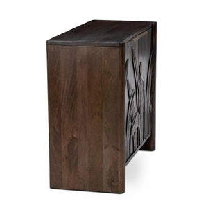 Ledro Solid Mango Wood 2-Door Cabinet