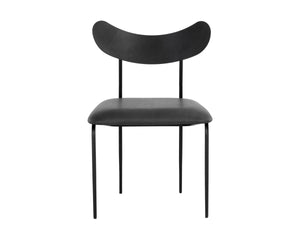 GIBBONS DINING CHAIR - BLACK - BRAVO PORTABELLA