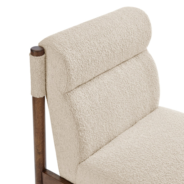 Micah Boucle Dining Side Chair, Palladian Beige