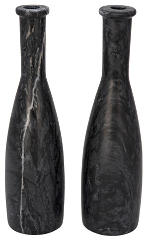 Moris Decorative Candle Holder, Set of 2, Black