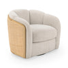 Daisy Upholstered Swivel Chair - Coastal Sand