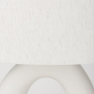 Tao 20.0L x 20.0W x 33.0H Cream Base W/White Shade Table Lamp