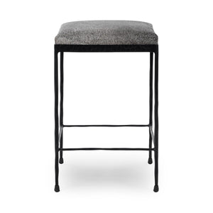 Classic Home Bose Hide Counter Stool with Iron Frame