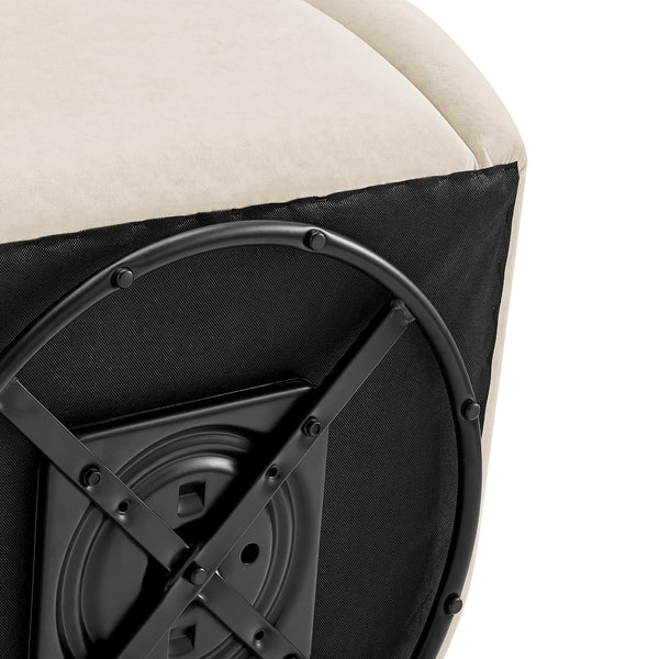 Regina Velvet Swivel Accent Arm Chair, Dainty Cream