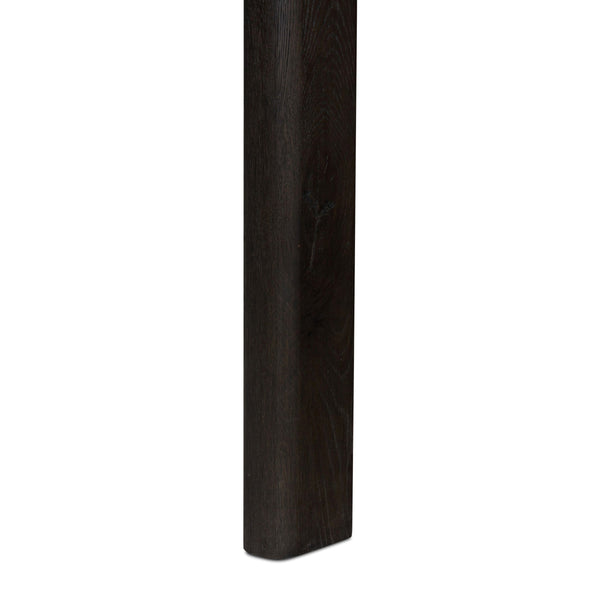 Noeline Double Extension Dining Table - Cracked Smoked Black Veneer
