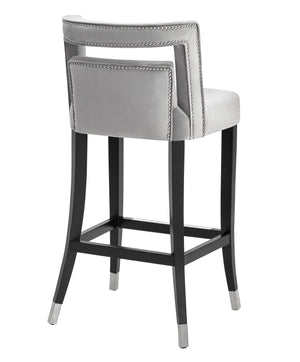 Hart Grey Velvet Counter Stool