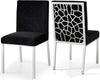 Sammy Dining Chair In Black Velvet and Chrome