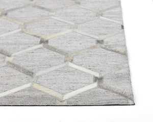 Bordeaux Hand-made Rug - Ivory / Grey - 9' X 12'