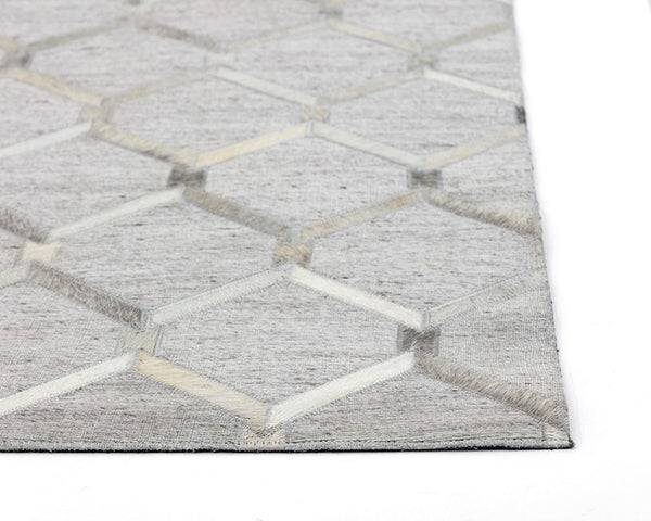 Bordeaux Hand-made Rug - Ivory / Grey - 9' X 12'