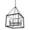 Vineyard AC10069BC Chandelier in Black & Chrome
