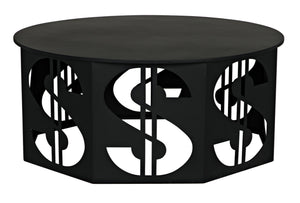 Dollar Coffee Table, Black Steel