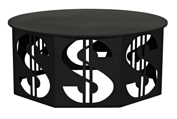 Dollar Coffee Table, Black Steel