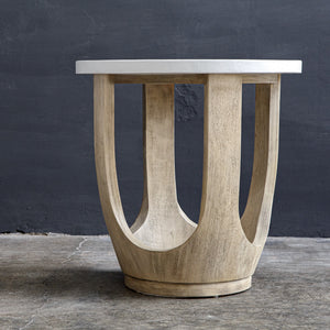 Tatli Stone Top Side Table