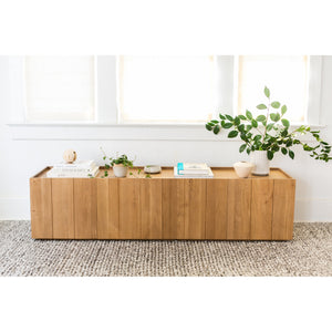 Plank Media Cabinet in Natural Oak