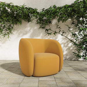 Moe's Rae Outdoor Accent Chair in Deep Yellow