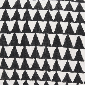 Jolie Cream w/ Black Print Linen Lumbar Decorative Pillow Cover