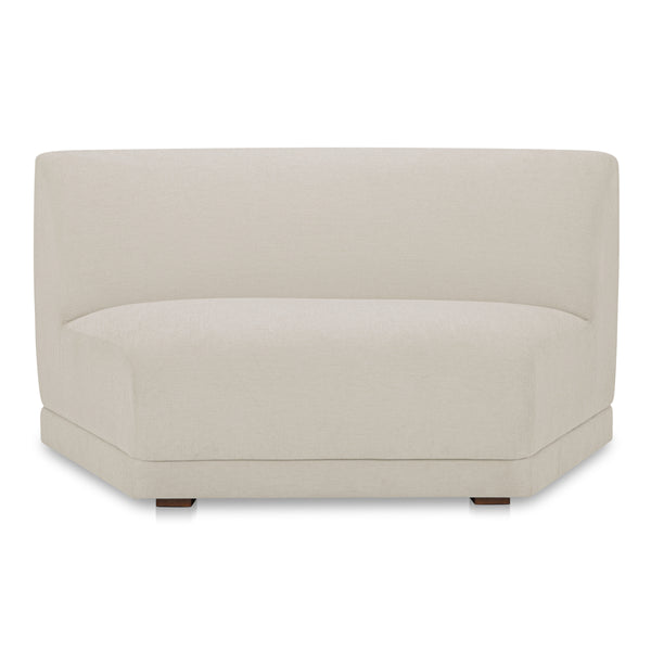 Moe's Fraser Wedge Slipper Chair, Off White Polyester