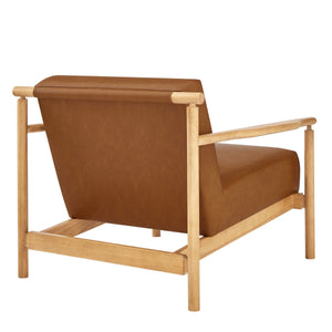 Arnold Faux Leather Accent Arm Chair, Casa Caramel