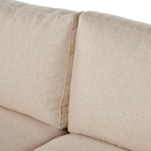 Hampton Slipcover Sofa In 93" In Evere Oatmeal