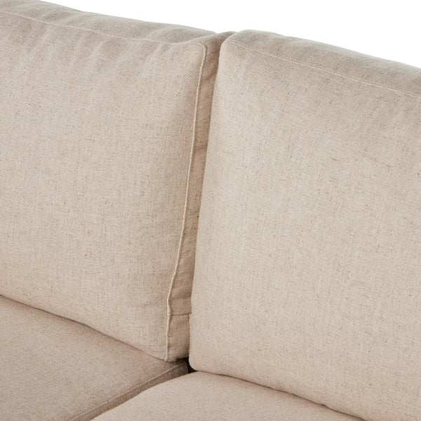 Hampton Slipcover Sofa In 93" In Evere Oatmeal