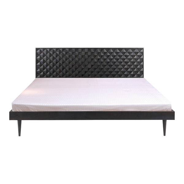 Moe's Pablo King Size Bed in Black Sheesham Wood