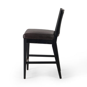 Antonia Cane Armless Bar + Counter Stool In Sonoma Black-Brushed Ebony-Brushed Ebony Cane-Counter