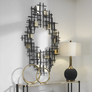 Reflection Metal Grid Wall Decor, S/2