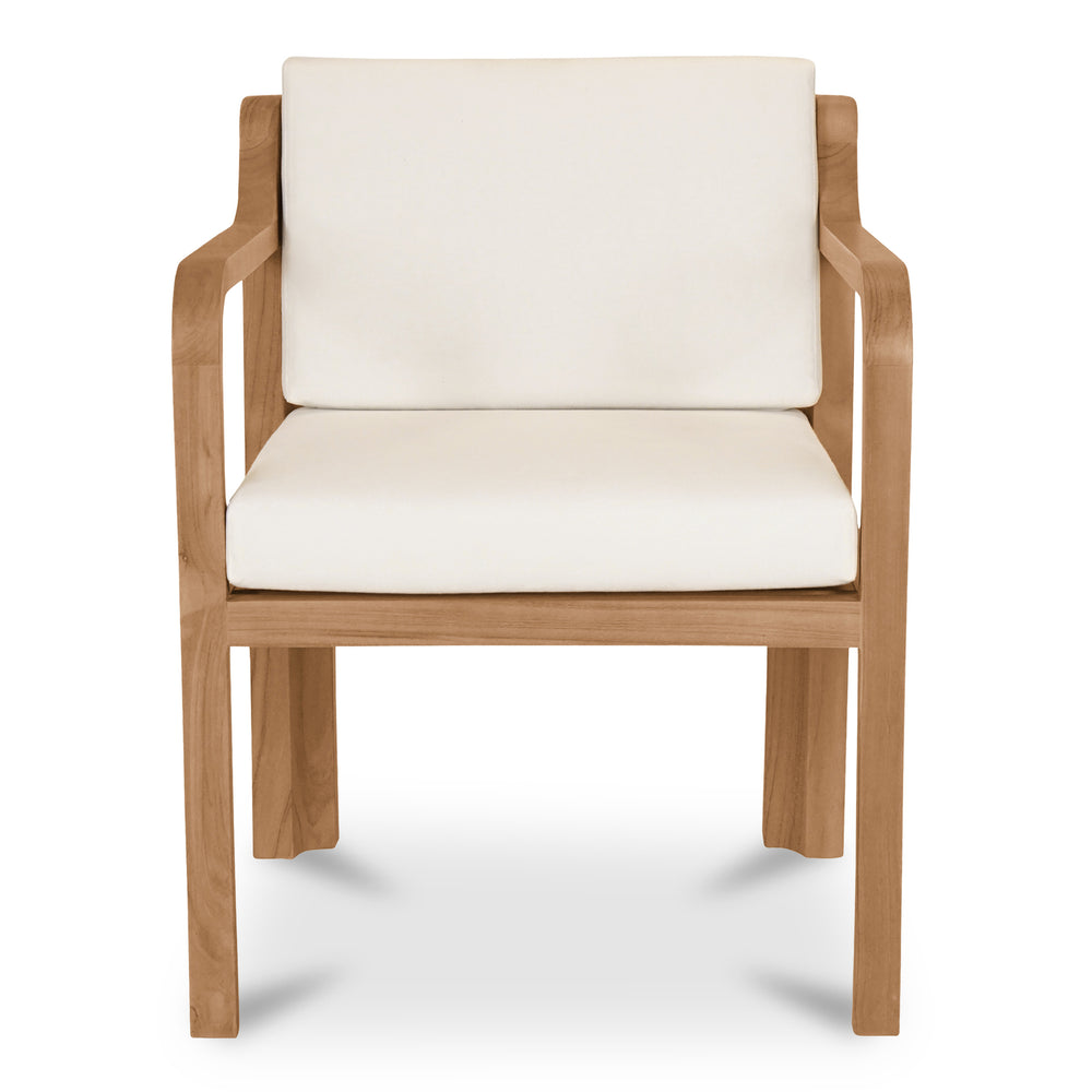 Nellie Outdoor Dining Chair in White Teak