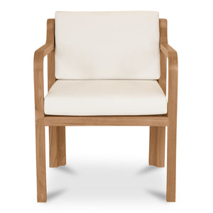 Nellie Outdoor Dining Chair in White Teak