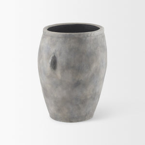 Zuma 27.2L x 18.1W x 24.4H Light Gray Ceramic Floor Vase