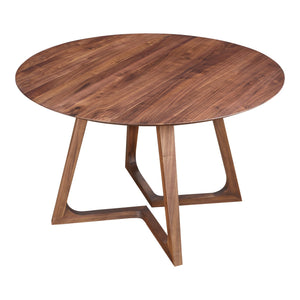 Moe's Godenza Round Dining Table in Walnut